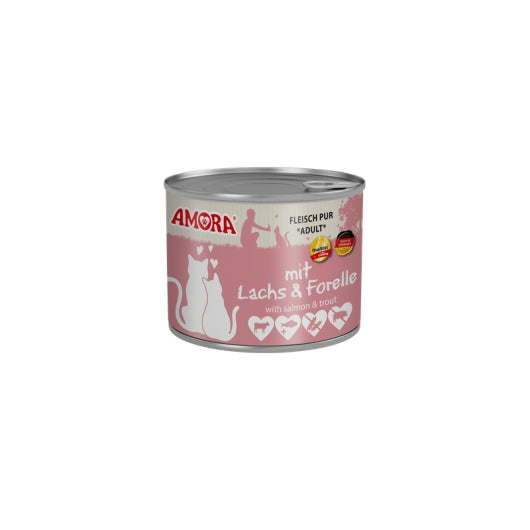 Amora Cat Dose Fleisch Pur mit Lachs & Forelle – 6er-Pack