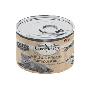 Landfleisch Cat Kitten Pastete Rind & Geflügelkomposition - 195 g