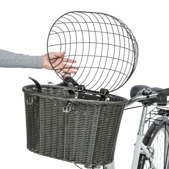 Trixie Front-Fahrradkorb aus Polyrattan