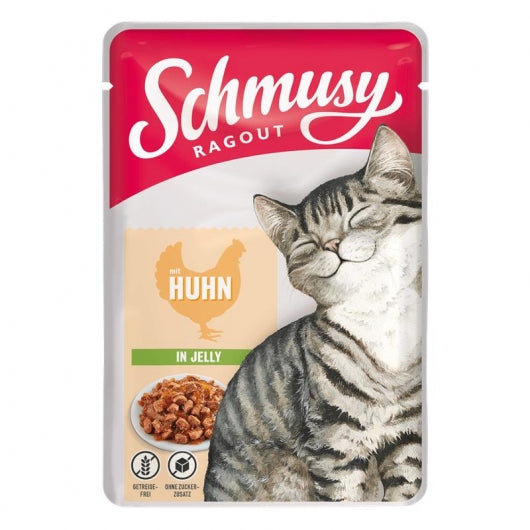 Schmusy Ragout mit Huhn in Jelly 100g – 22er-Pack