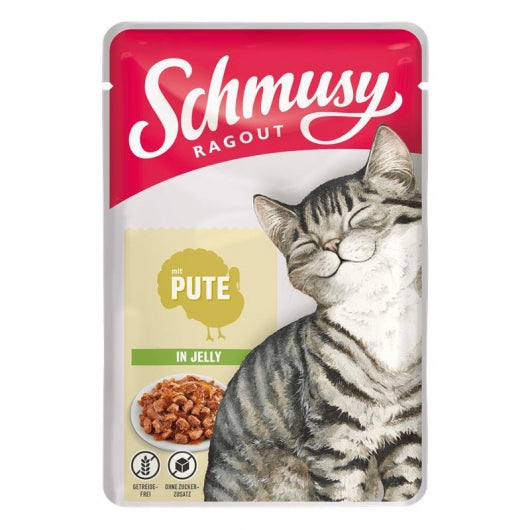 Schmusy Ragout mit Pute in Jelly 100g – 22er-Pack