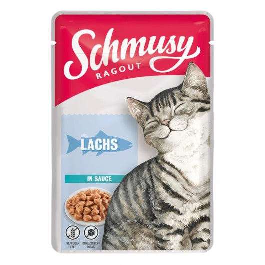 Schmusy Ragout mit Lachs in Sauce 100g – 22er-Pack