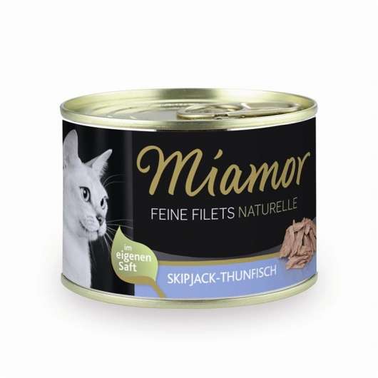 Miamor Feine Filets Naturelle Skipjack-Thunfisch 156g Dose – 12er-Pack