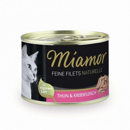 Miamor Feine Filets Naturelle Thunfisch & Krebsfleisch 156g Dose – 12er-Pack