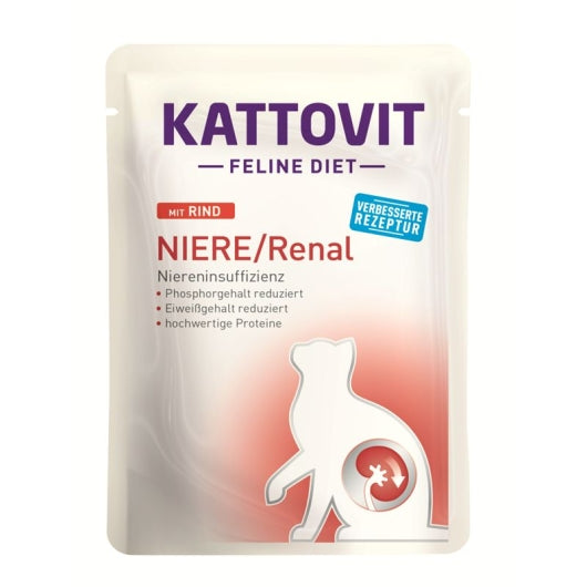 Kattovit PB Feline Diet Niere/Renal Rind 85g – 24er-Pack