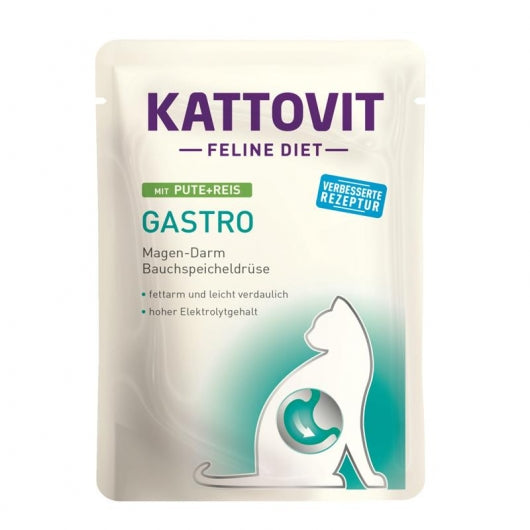 Kattovit PB Feline Diet Gastro Pute & Reis 85g – 24er-Pack