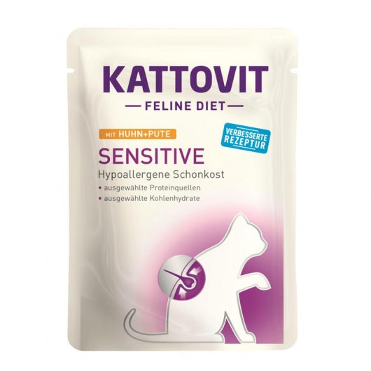 Kattovit PB Feline Diet Sensitive Huhn & Pute 85g – 24er-Pack