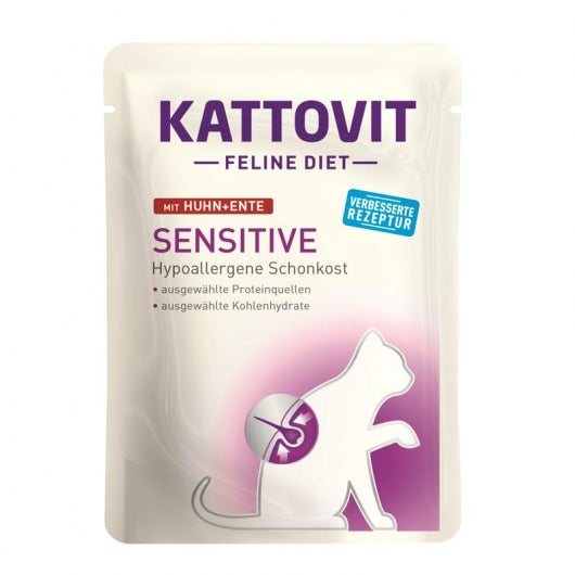 Kattovit PB Feline Diet Sensitive Huhn & Ente 85g – 24er-Pack