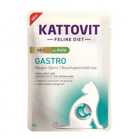 Kattovit PB Feline Gastro Pate mit Pute 85g – 10er-Pack
