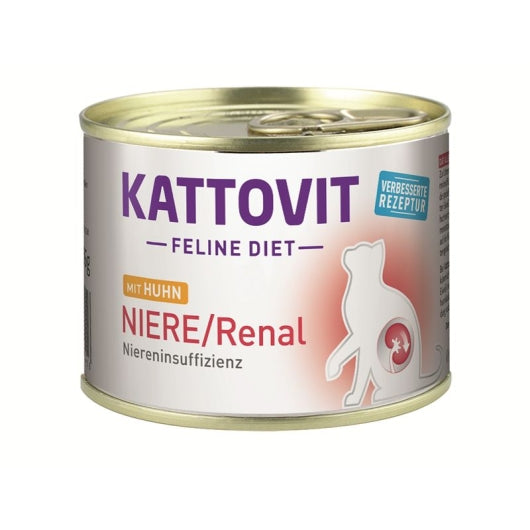 Kattovit Dose Feline Diet Niere/Renal Huhn 185g – 12er-Pack