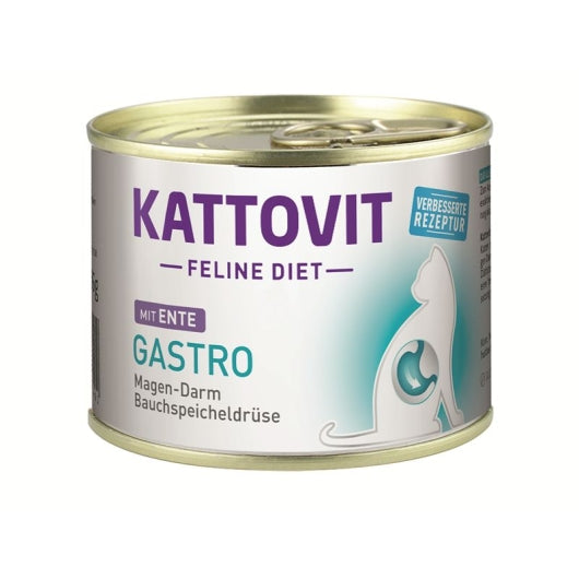 Kattovit Dose Feline Diet Gastro Ente 185g – 12er-Pack