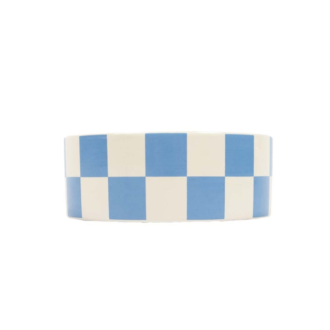 Coockoo Futternapf Checkmate! - blau/weiß - 1150ml-18x18x7cm