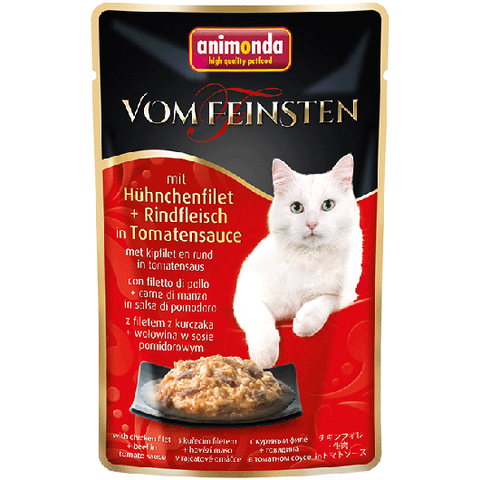 Animonda vom Feinsten mit Hühnchenfilet & Rindfleisch in Tomatensauce 50g
