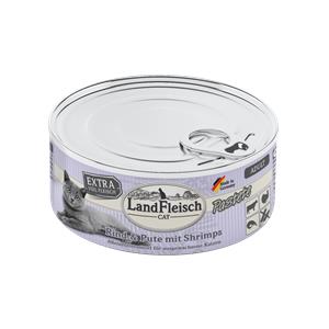 Landfleisch Cat Adult Pastete Rind, Pute & Shrimps – 6er-Pack