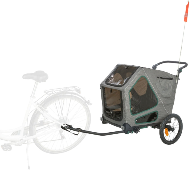 Trixie Fahrrad-Anhänger für große Hunde mit Federung