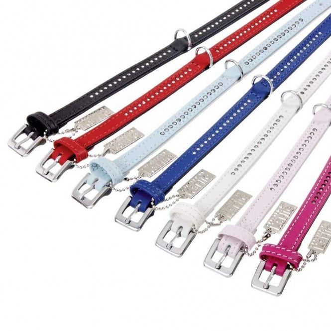 Karlie VINTAGE Strass Halsband Rot
